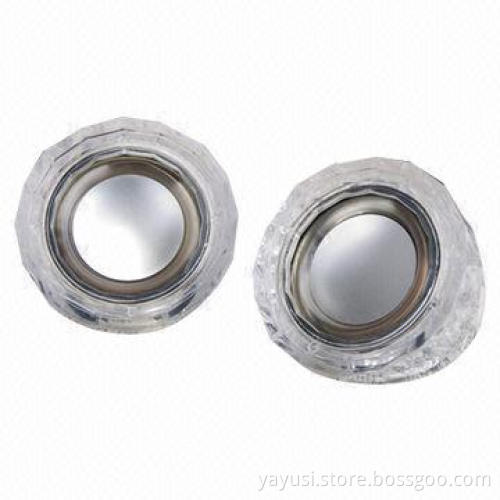 2.0CH Mini Music Speakers, Crystal Shell, Shining Lights, Stereo Sound, Private Model